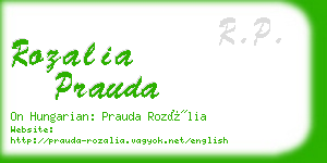 rozalia prauda business card